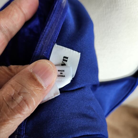 Superdown Tana‎ Strapless Velvet Mini Dress Women's Medium Indigo - Picture 11 of 13